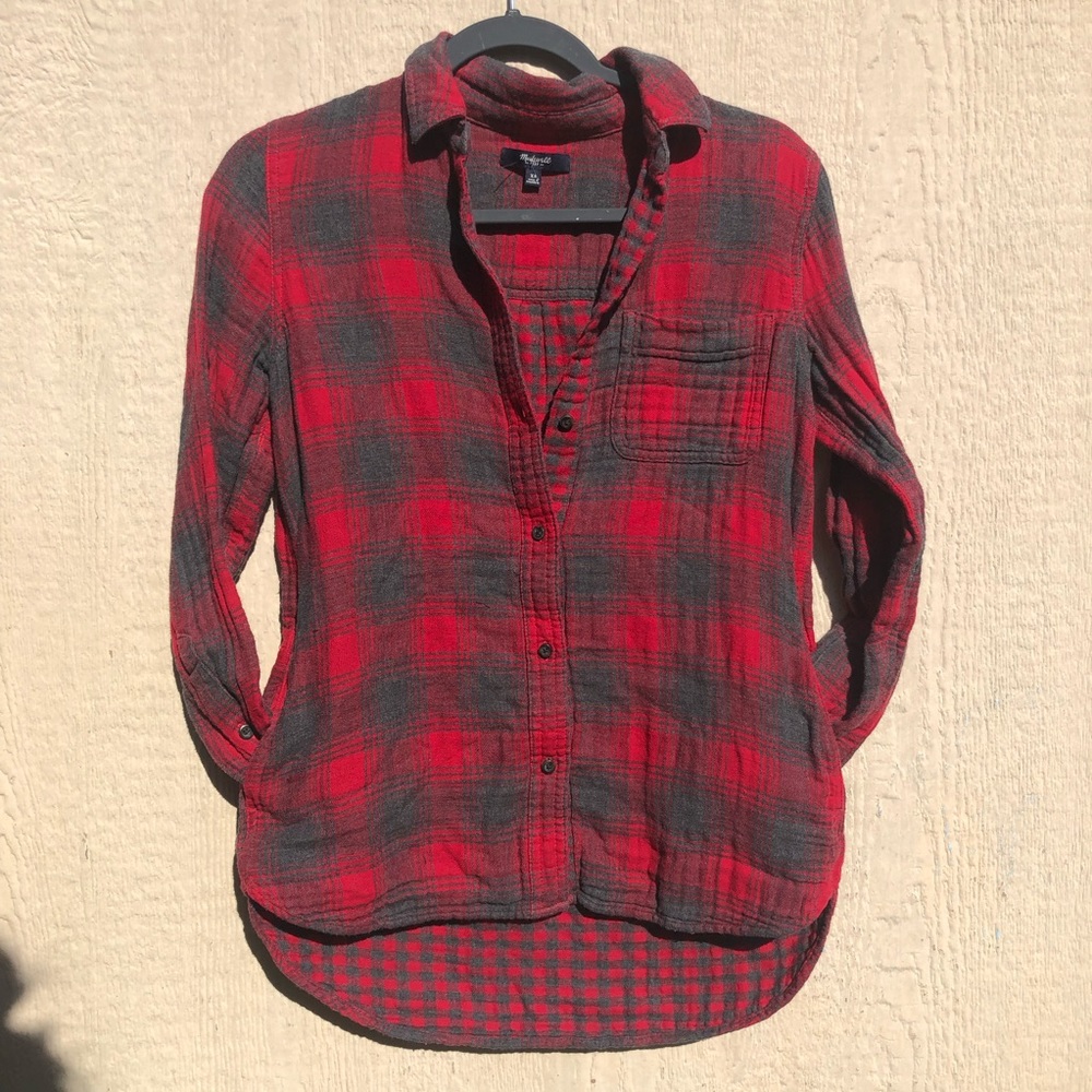 Madewell Red Checkered Flannel XS